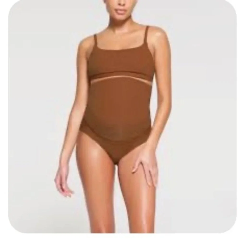 SKIMS Fits Everybody Maternity Nursing Scoop Bralette Bronze BR-SCP-2601 XS NEW